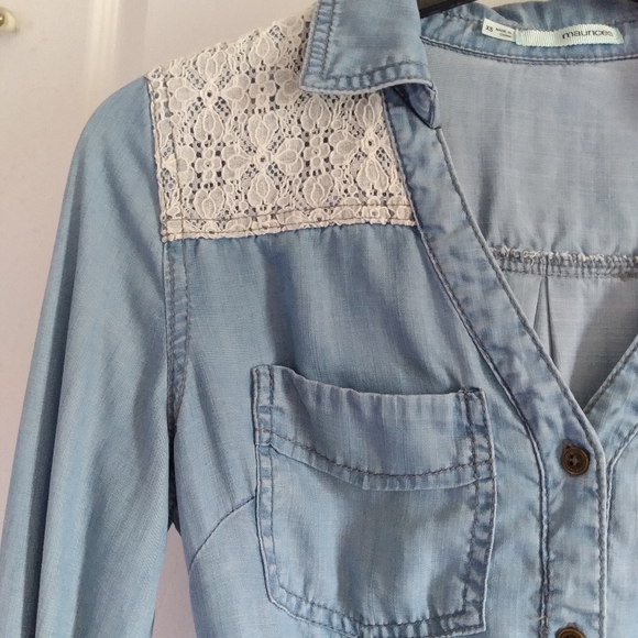 Adorable Denim Mini Dress - Picture 4 of 6